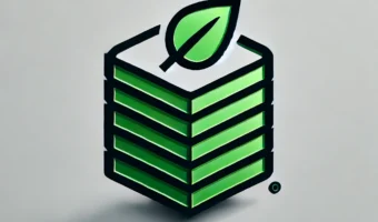 DALL·E 2024-09-17 15.29.54 - A modern and sleek logo for 'MongoDB'. The design should incorporate elements representing databases and data storage, using MongoDB's signature leaf