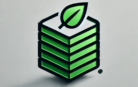 DALL·E 2024-09-17 15.29.54 - A modern and sleek logo for 'MongoDB'. The design should incorporate elements representing databases and data storage, using MongoDB's signature leaf